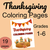 Kids Thanksgiving and Fall Coloring Book and Writing Activity