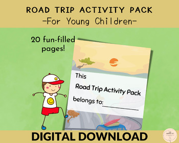 Preview of Kids Travel Activities, Travel Games, I Spy and Bingo Cards, Printable Car Trip