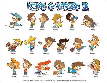 Kids Verbs Cartoon Clipart Vol 2 By Ron Leishman Digital Toonage