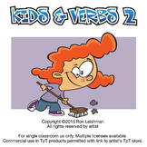 Kids & Verbs Cartoon Clipart Vol. 2