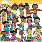 Kids in Action -  Warm-Up Stretches Clip Art