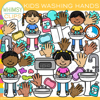 Kids Washing Hands Clip Art by Whimsy Clips | TPT