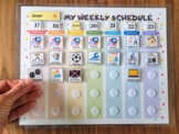 Kids Weekly Planner with daily calendar, Custom Weekly Vis