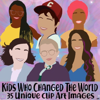 Preview of Kids Who Changed The World Clip Art Set