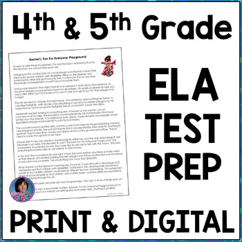 Preview of 4th & 5th Grade Test Prep Reading Comprehension Passages and (with) Questions