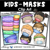 Kids With Masks and Mask Overlay Clips forSocial Distancin