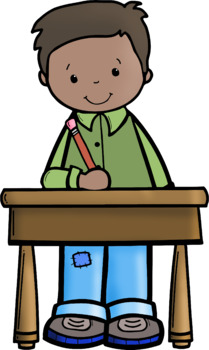 Kids Writing At Desks Clip Art by Whimsy Workshop Teaching | TpT