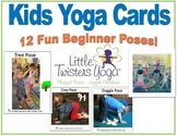 Kids Yoga Beginner Poses--Real Photos and Printable or Ele