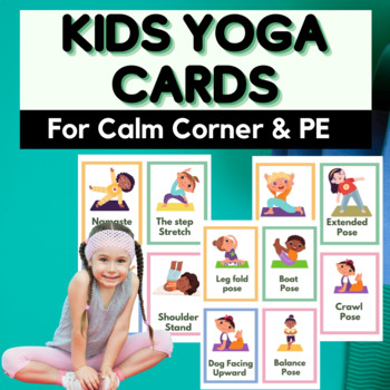 Preview of Kids Yoga Cards | Printable Yoga Poses Cards | Yoga Flashcards | Calm Corner