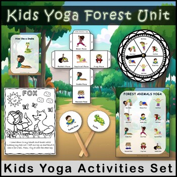 Forest Animals Kids Yoga Games and Activities Set by Kids