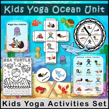 Ocean Kids Yoga Games and Activities Set by Kids Adventure Yoga