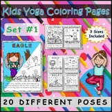 Kids Yoga Pose Coloring Pages Set #1 - Great for Mindful Coloring