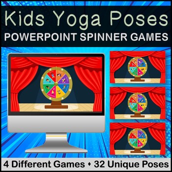 Preview of Kids Yoga Poses PowerPoint Digital Spinner Game- LIMITED TIME FREEBIE