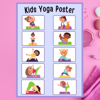 Kids Yoga Poster, Printable Yoga Poses Posters