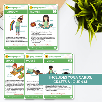 Kids Yoga Spring Sequence Pose Cards & Crafts