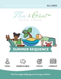 Kids Yoga Summer Sequence Yoga Pose Card Deck and Coloring Book