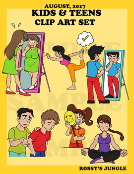 Preview of Kids and Teens Assorted Clip Art set - August 2017