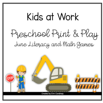 Preview of Kids at Work: Preschool Literacy and Math Print & Play