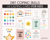 Kids calm down coping skills cards, grounding technique, m