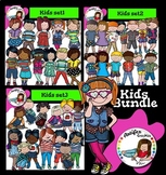 Kids clip art Bundle- Color and B&W