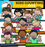Kids counting set2 clip art