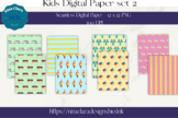 Kids digital paper pack 2 Birthday edition