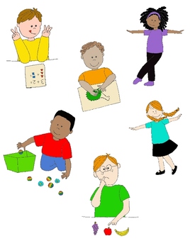 Preview of Kids in Action 1 Clip Art: Action Verbs, Illustrated!