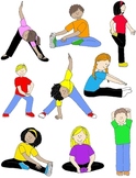 Kids in Action: Stretches and Warm-Ups Clip Art 18 PNGs