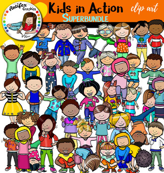 Preview of Kids in action- Big set of 80 items!