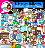 Kids in the bathroom Clip Art - Big set of 92 images!