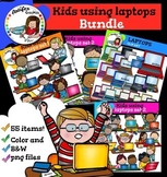 Kids using laptops Bundle