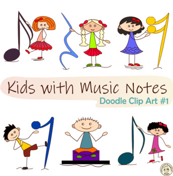 kids music notes clipart