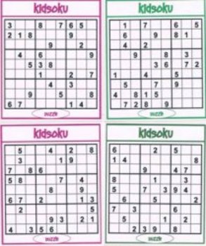 kidsoku class set of sudoku the kids learning is fun way tpt