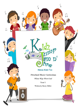 Preview of Kidz Jump Jam n' Jive Preschool Curriculum Year 2, When Wigs Where Cool