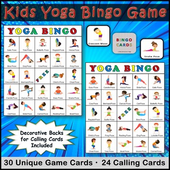 Preview of Bingo Game with Kids Yoga Poses