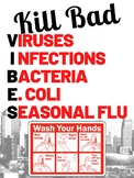 Kill Bad Vibes - Hand Washing Poster