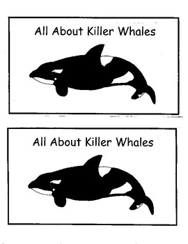 Preview of Killer Whale/ Orca Book Kindergarten