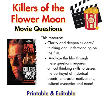 Preview of Killers of the Flower Moon - Analyzing the Movie: Film Questions