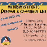 Kilpatrick Fonts Vol. 1| 6 Different Fonts