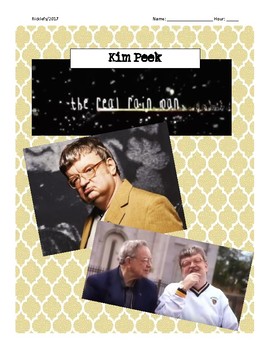 Preview of Kim Peek The Real Rainman Video; Intellectual Disability; Psych Intelligence