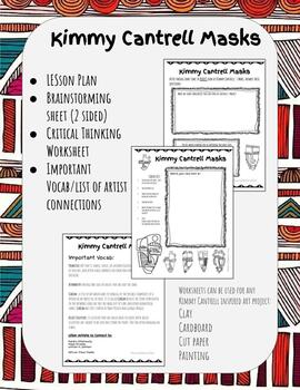 Kimmy Cantrell Relief Sculpture Masks: Lesson Plan and Worksheets
