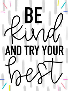 Kind Poster by Kasey Schubert | TPT