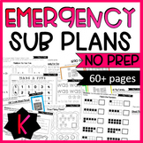 Emergency Sub Plans Kindergarten - NO PREP!