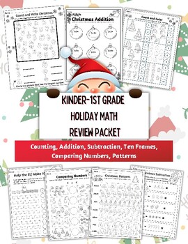 Preview of Kinder-1st Grade Christmas Math Review