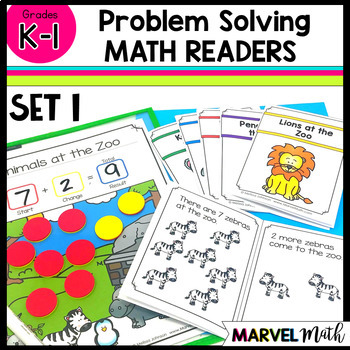 Preview of Kinder - 1st Grade Problem Solving Math Readers   Set 1: Join Result Unknown
