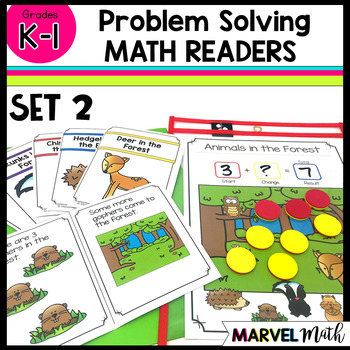 Preview of Kinder - 1st Grade Problem Solving Math Readers   Set 2: Join Change Unknown