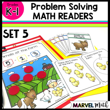 Preview of Kinder - 1st Grade Problem Solving Math Readers   Set 5: Separate Result Unknown