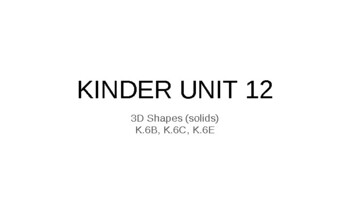Preview of Kinder 3D Shapes