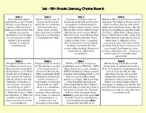1st - 5th Grade Literacy Choice Board
