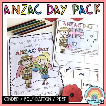 Preview of ANZAC Day Activity Pack - Kindergarten | Foundation | Prep